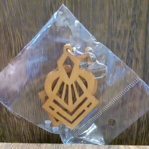 Geometric Tan Earrings